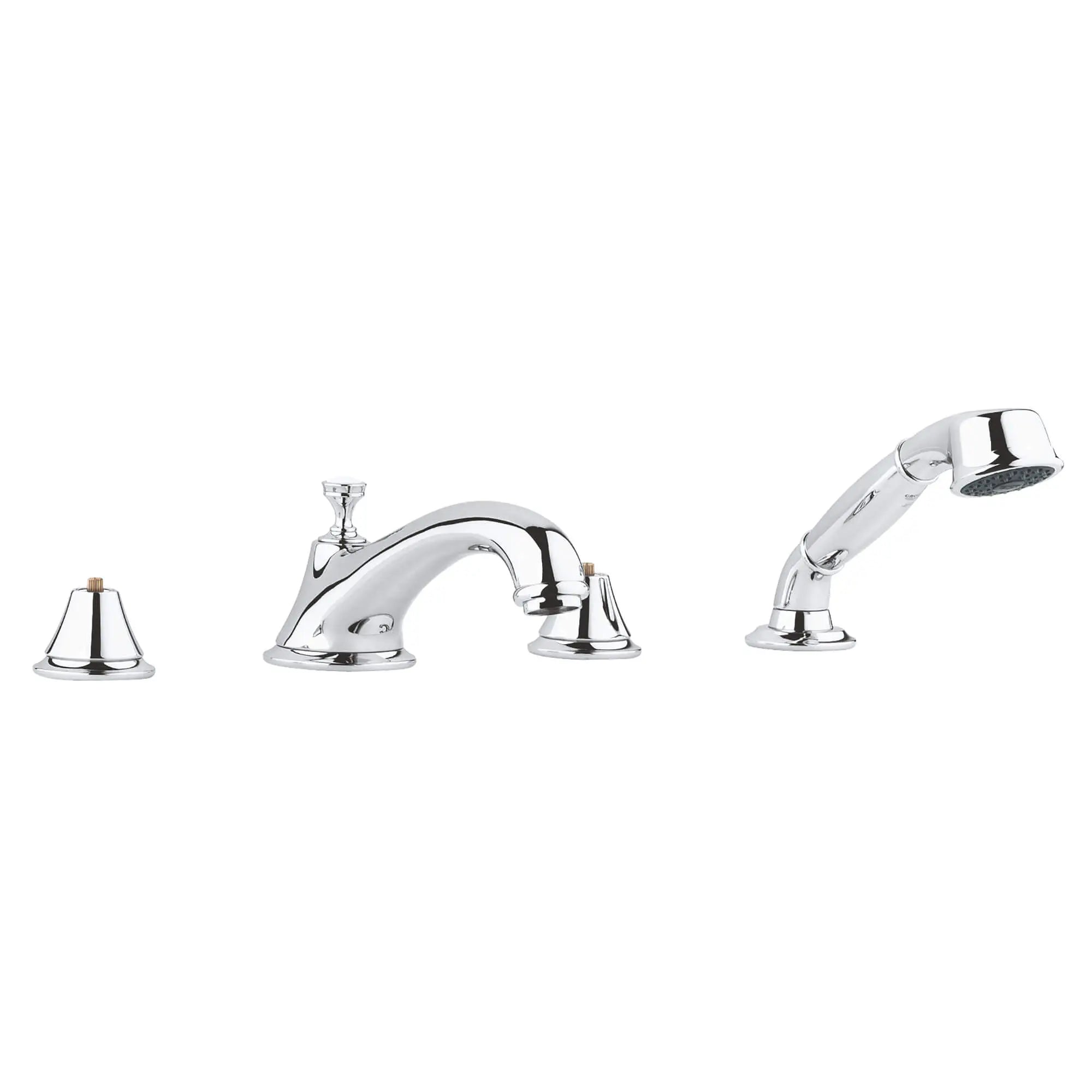 4-Hole 2-Handle Deck Mount Roman Tub Faucet with 1.75 GPM Hand Shower // GROHE STARLIGHT CHROME // 13758_25502001-seabury-four-hole-roman-bathtub-faucet-with-handshower-starlight-chrome-2_0_CDNwebp.webp
