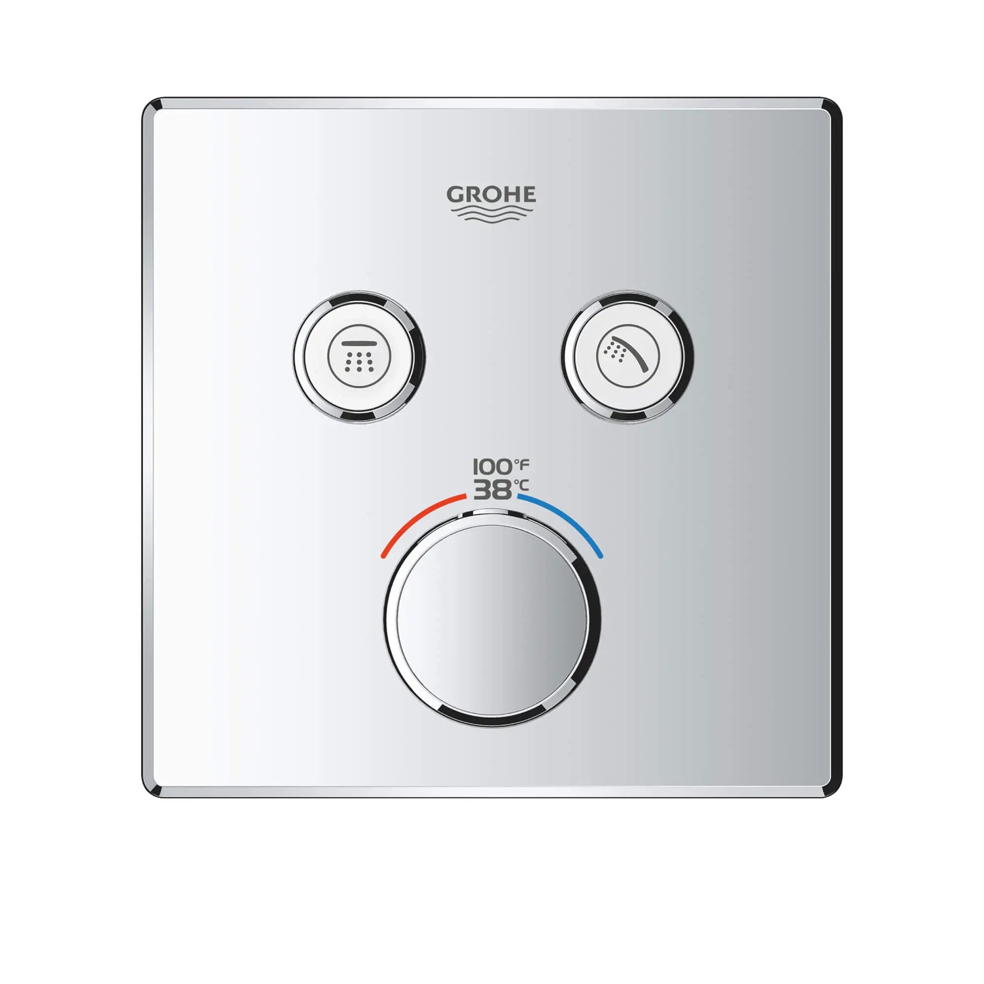 Dual Function Thermostatic Valve Trim // GROHE STARLIGHT CHROME // 1391_29141000-dual-function-thermostatic-trim-with-control-module-enviro-3_0_CDNwebp.webp