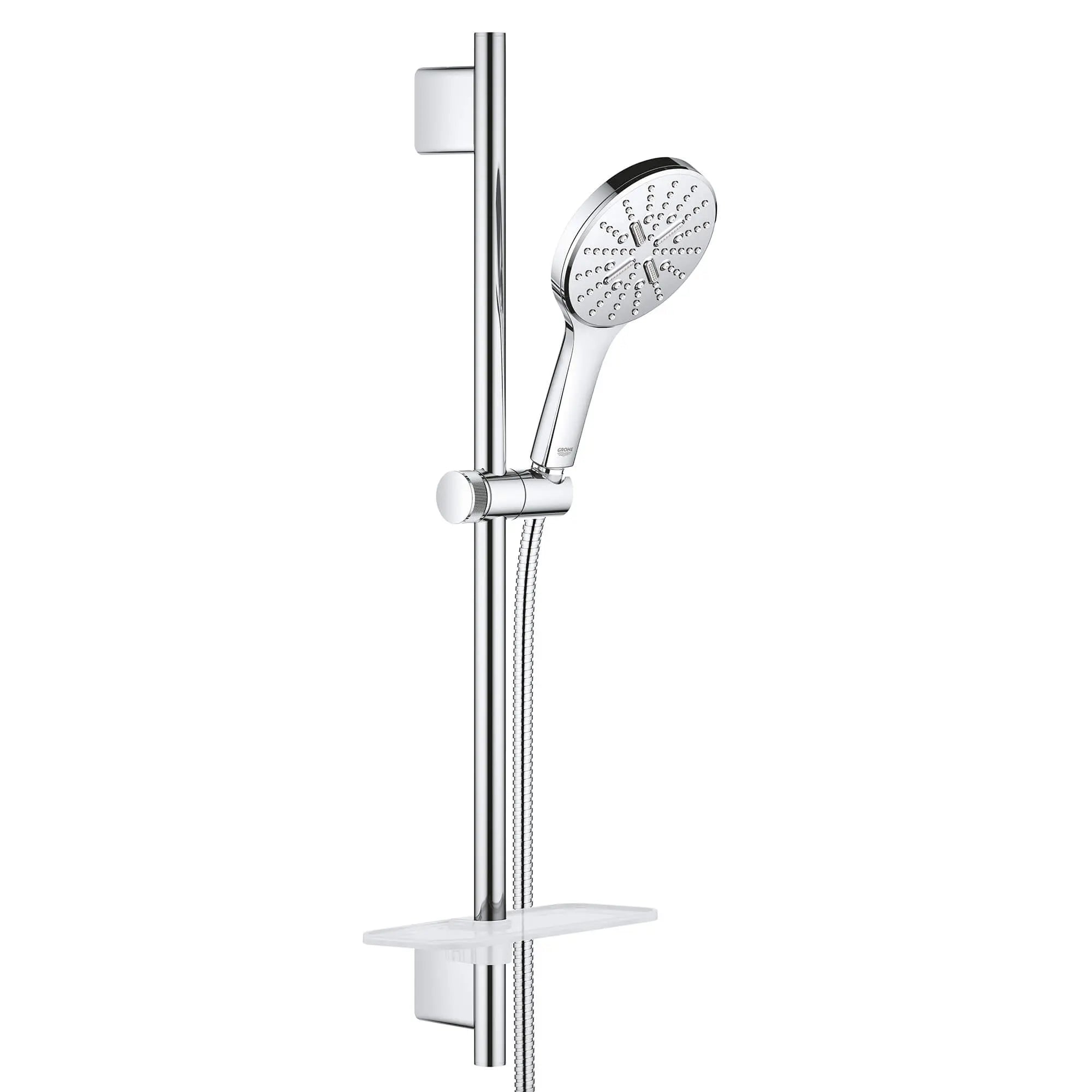 24" Shower Slide Bar Kit - 3 Sprays, 1.75 gpm (6.6 L/min) // GROHE STARLIGHT CHROME // 13964_26547000-rainshower-smartactive-130-shower-set-starlight-chrome_0_CDNwebp.webp