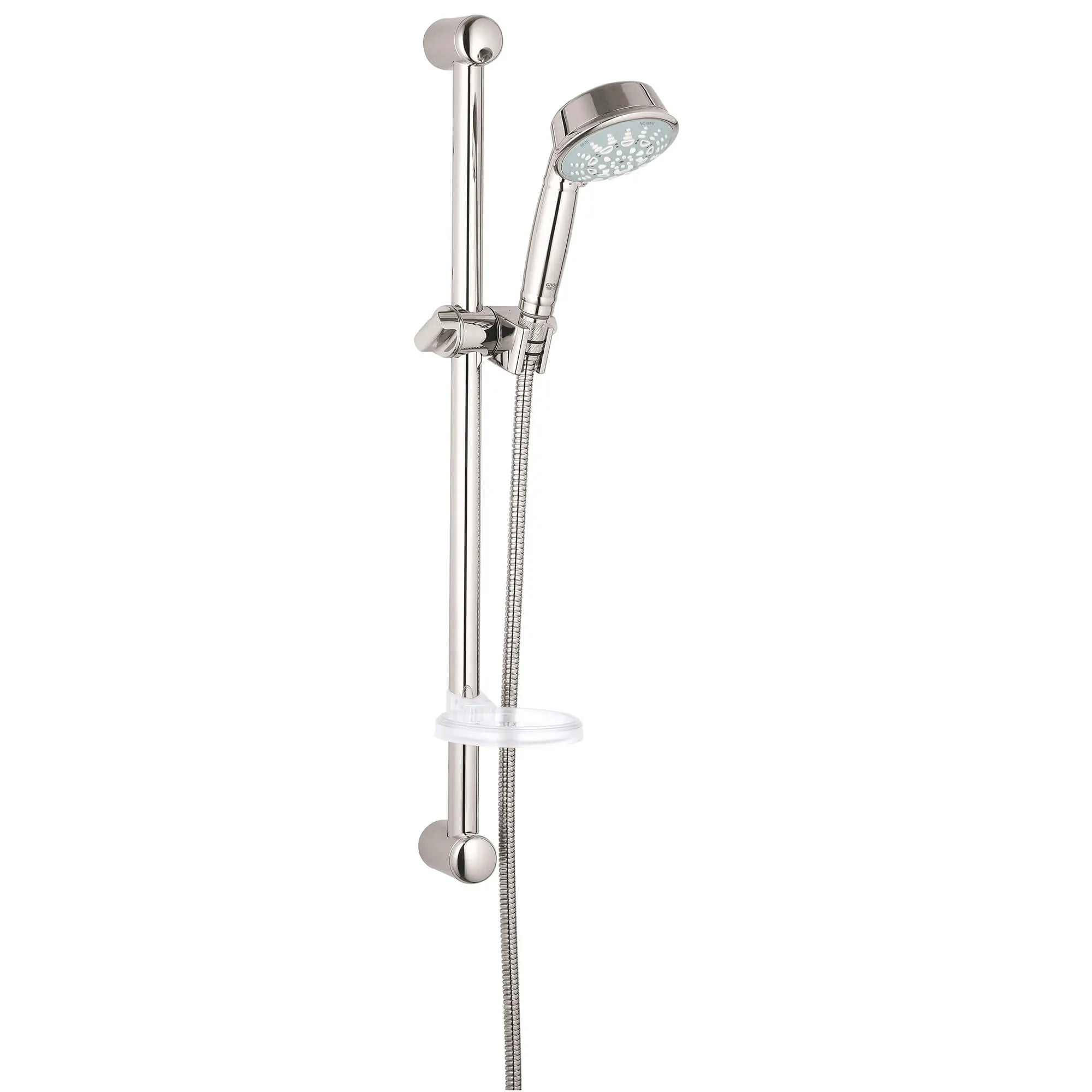 24" Shower Slide Bar Kit - 5 Sprays, 2.5 gpm // POLISHED NICKEL INFINITYFINISH // 14100_27142be0-relexa-rustic-100-shower-system-polished-nickel_0_CDNwebp.webp