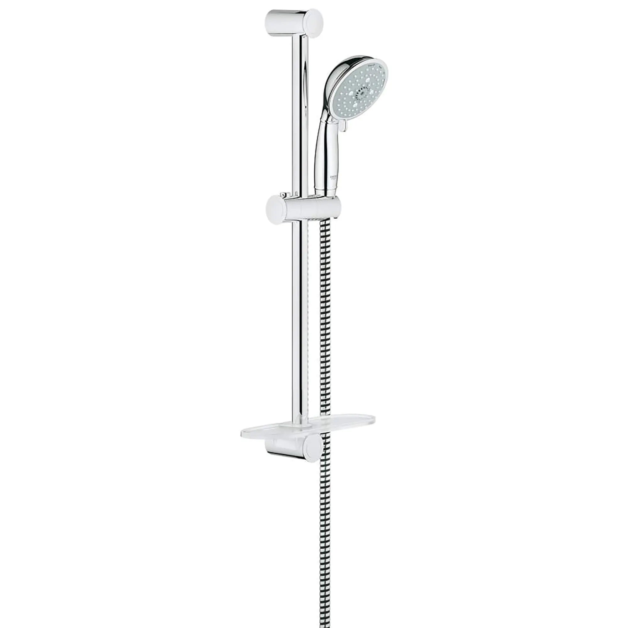 24" Shower Slide Bar Kit - 4 Sprays, 2.5 gpm // GROHE STARLIGHT CHROME // 14250_27609000-Tempesta_Rustic_100-Shower_Rail_Set_4_Sprays_0_CDNwebp.webp