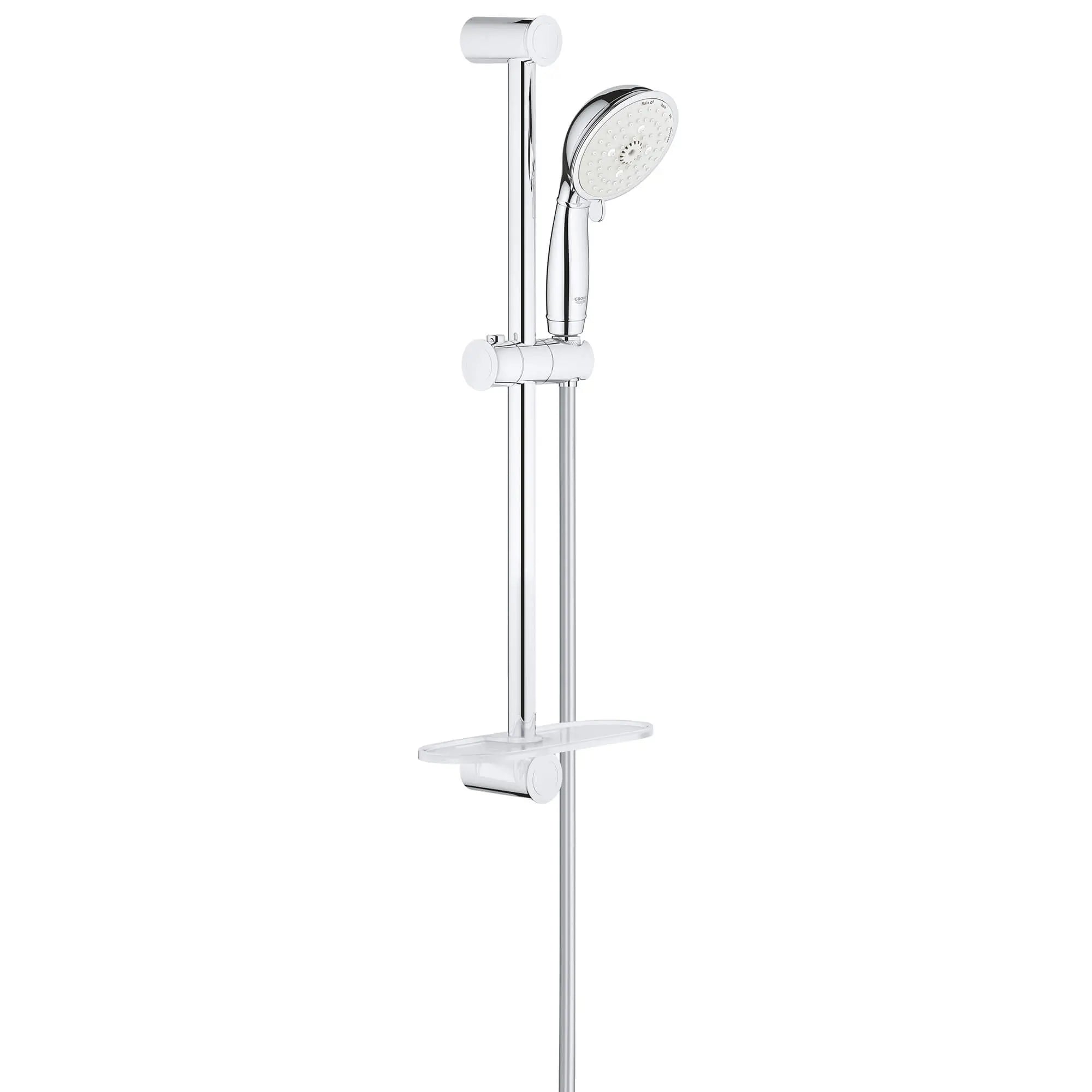 24" Shower Slide Bar Kit - 4 Sprays, 2.5 gpm // GROHE STARLIGHT CHROME // 14252_27609001-tempesta-rustic-100-shower-rail-set-4-sprays-starlight-chrome_0_CDNwebp.webp