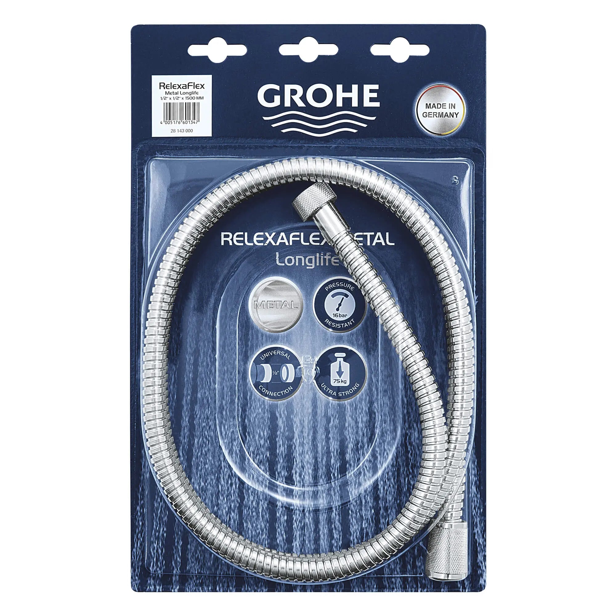 59" Metal Longlife Shower Hose // GROHE STARLIGHT CHROME // 14385_28143000-relexaflex-metal-longlife-metal-shower-hose-1500-starlight-chrome-2_0_CDNwebp.webp