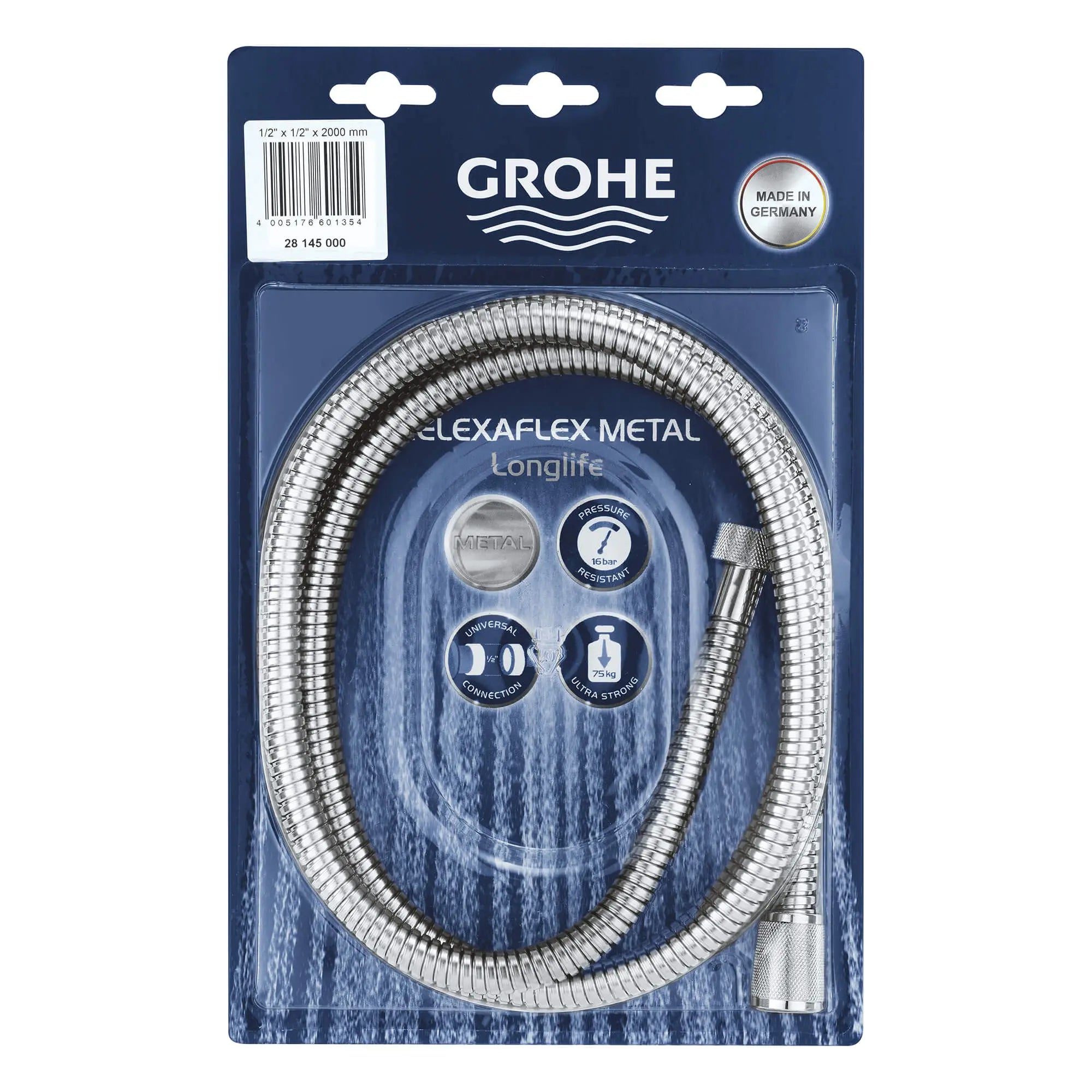 79" Metal Longlife Shower Hose // GROHE STARLIGHT CHROME // 14389_28145000-relexaflex-metal-longlife-79-inch-metal-hose-starlight-chrome-2_0_CDNwebp.webp