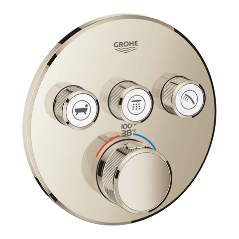 Triple Function Thermostatic Valve Trim - Polished Nickel InfinityFinish