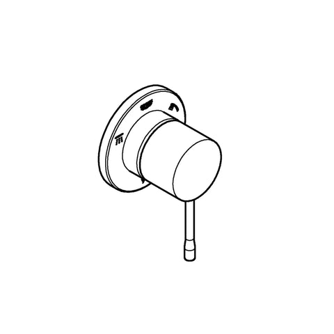 3-Way Diverter Trim - Hard Graphite