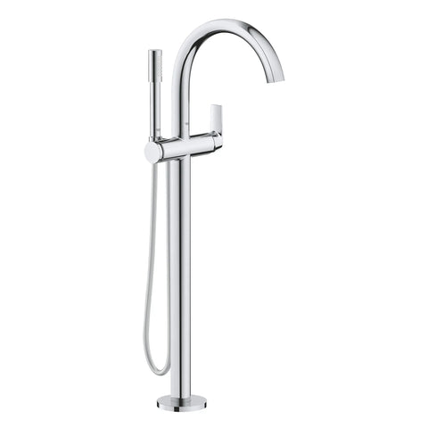 Single-Handle Freestanding Tub Faucet with 1.75 GPM (6.6 L/min) Hand Shower - GROHE StarLight Chrome