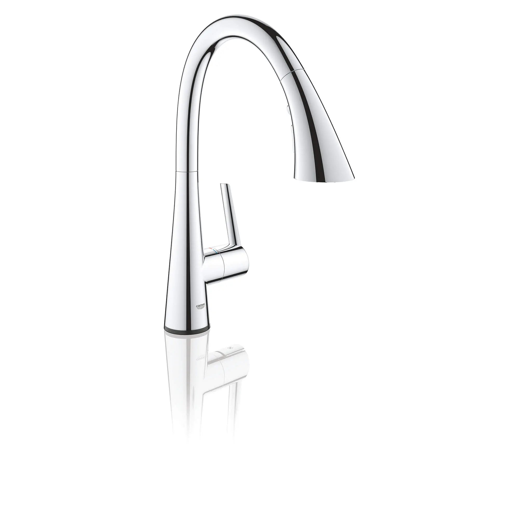 Single-Handle Pull Down Kitchen Faucet Triple Spray 6.6 L/min (1.75 gpm) with Touch Technology // GROHE STARLIGHT CHROME // 1481_30205002-single-handle-kitchen-faucet-enviro-1_0_CDNwebp.webp