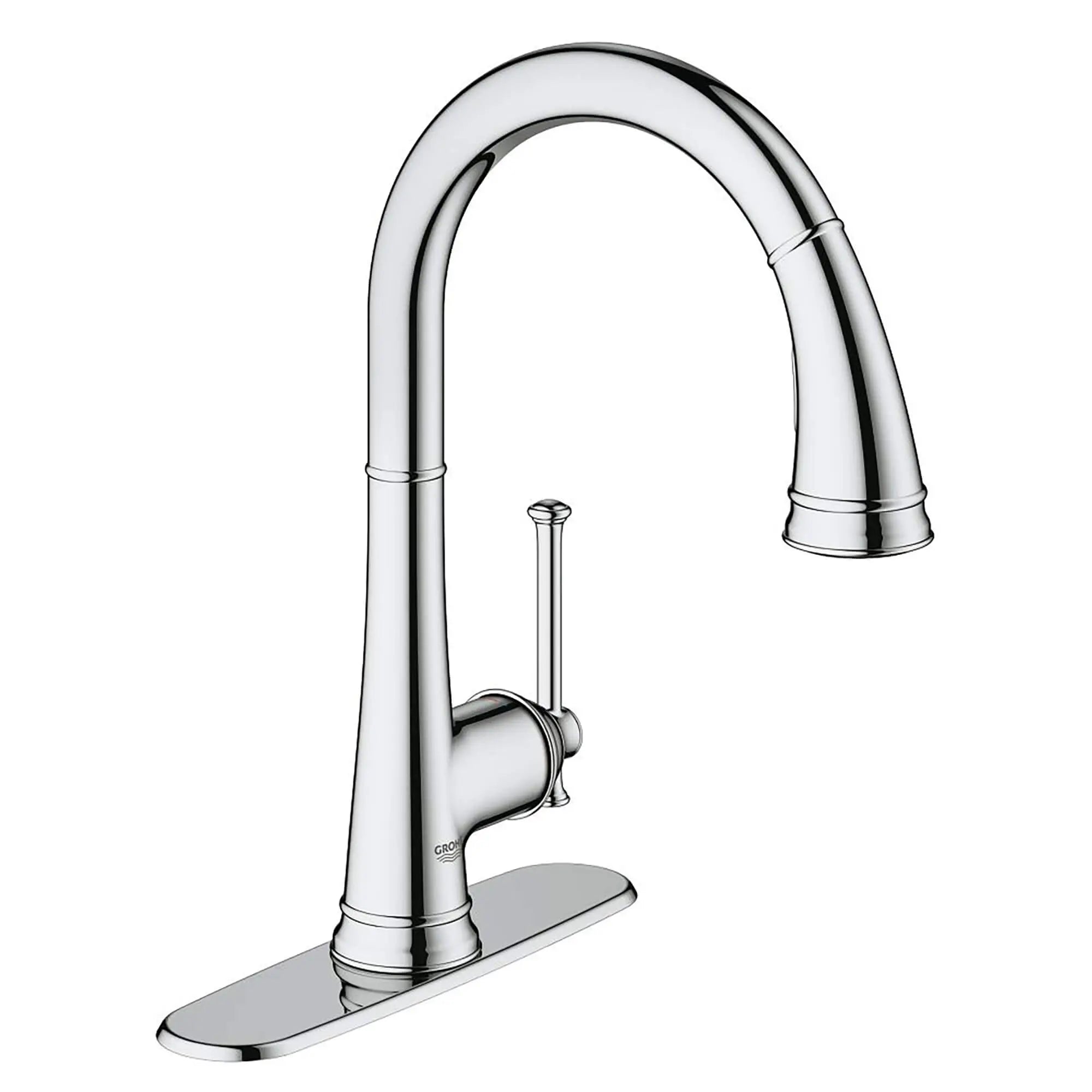 Single-Handle Pull Down Kitchen Faucet Dual Spray 1.75 GPM // GROHE STARLIGHT CHROME // 14871_30210000-Joliette-Single-Handle_Kitchen_Faucet_0_CDNwebp.webp