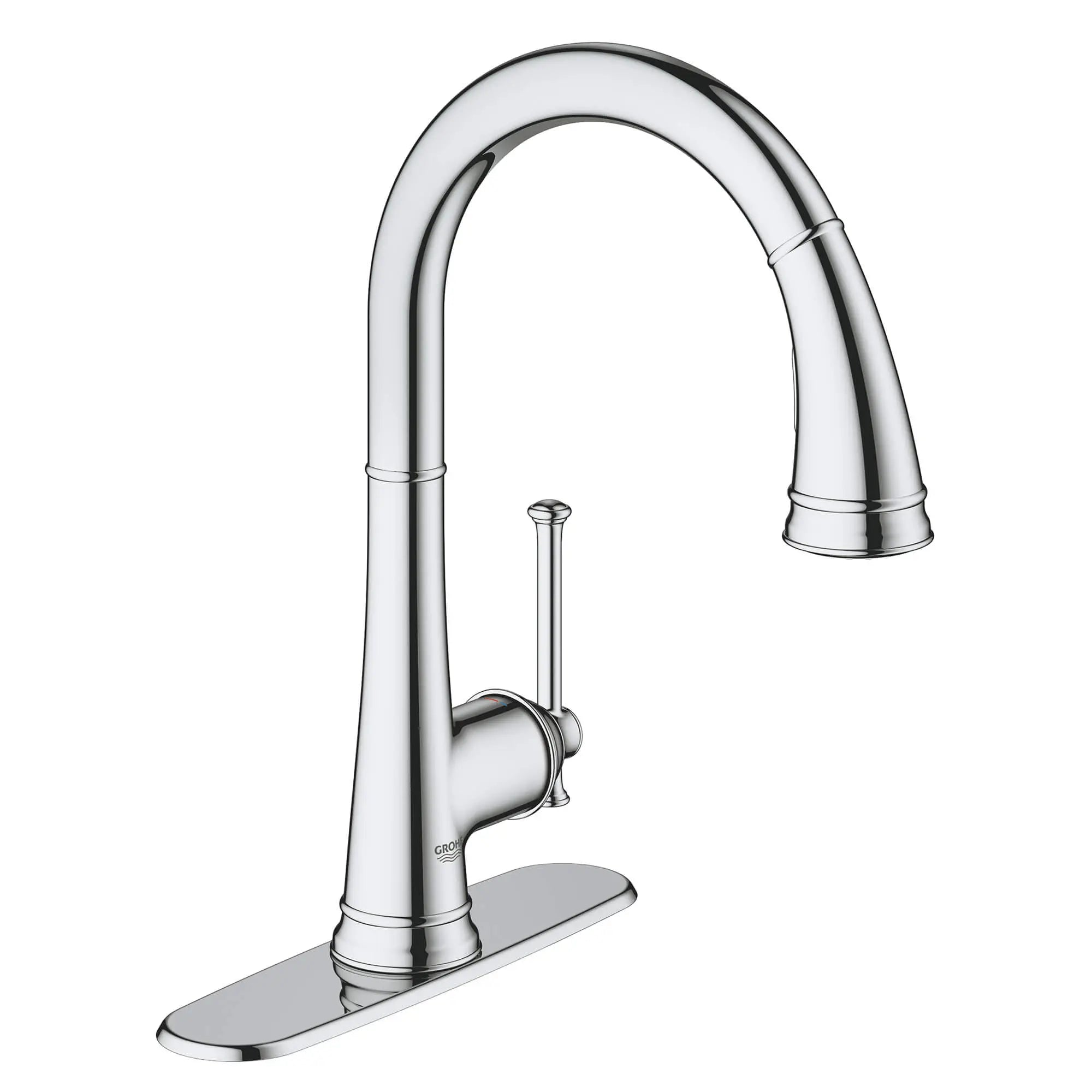 Single-Handle Pull Down Kitchen Faucet Dual Spray 1.75 GPM // GROHE STARLIGHT CHROME // 14872_30210001-joliette-single-handle-kitchen-faucet-starlight-chrome_0_CDNwebp.webp