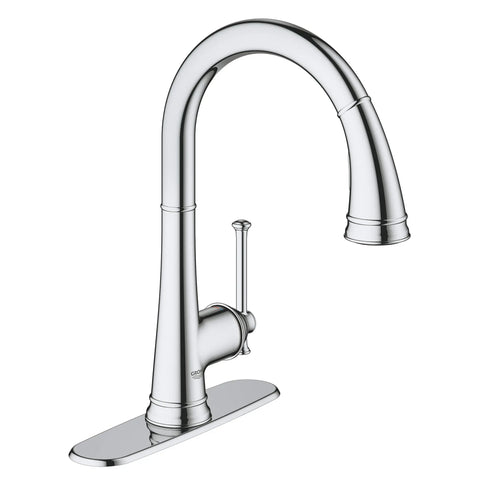 Single-Handle Pull Down Kitchen Faucet Dual Spray 1.75 GPM - GROHE StarLight Chrome