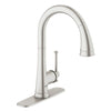 [30210DC1] Single-Handle Pull Down Kitchen Faucet Dual Spray 1.75 GPM - GROHE StarLight Chrome