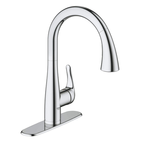 Single-Handle Pull Down Kitchen Faucet Dual Spray 6.6 L/min (1.75 gpm) - GROHE StarLight Chrome