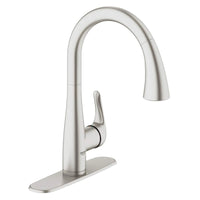 [30211DC0] Single-Handle Pull Down Kitchen Faucet Dual Spray 1.75 GPM - SuperSteel InfinityFinish