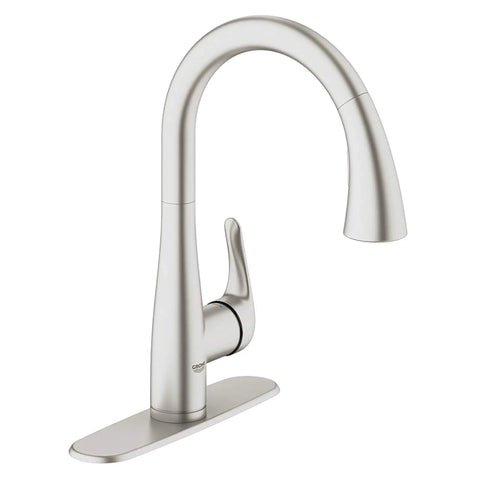 Single-Handle Pull Down Kitchen Faucet Dual Spray 1.75 GPM - SuperSteel InfinityFinish