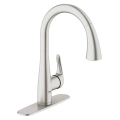 [30211DC0] Single-Handle Pull Down Kitchen Faucet Dual Spray 1.75 GPM - SuperSteel InfinityFinish
