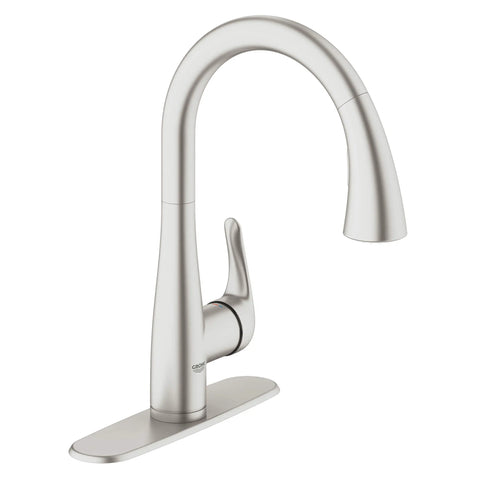 Single-Handle Pull Down Kitchen Faucet Dual Spray 6.6 L/min (1.75 gpm) - SuperSteel InfinityFinish