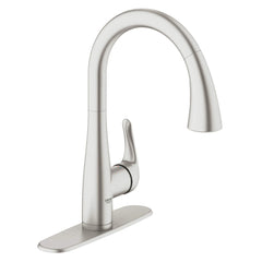 [30211DC1] Single-Handle Pull Down Kitchen Faucet Dual Spray 1.75 GPM (6.6 L/min) - GROHE StarLight Chrome