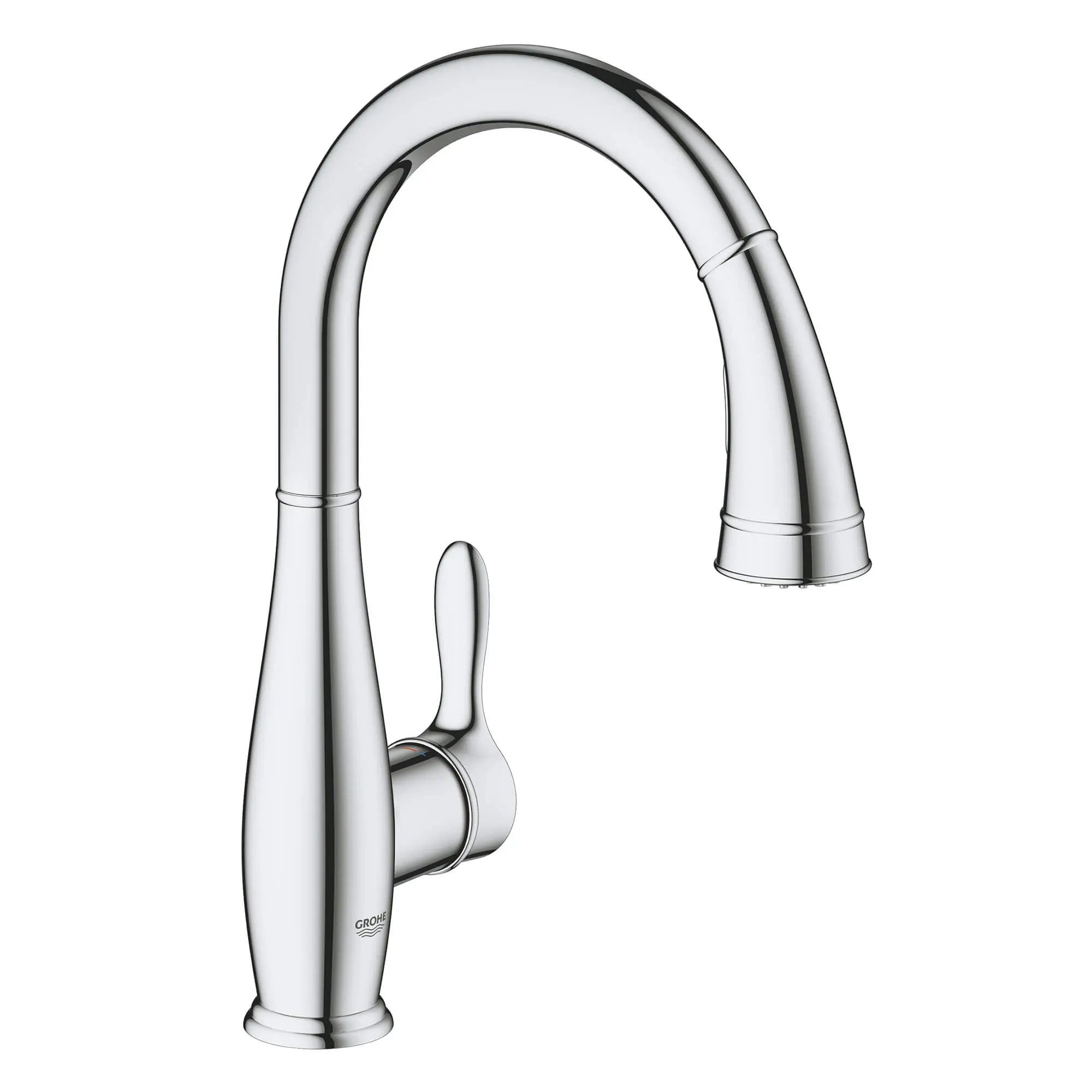 Single-Handle Pull Down Kitchen Faucet Dual Spray 6.6 L/min (1.75 gpm) // GROHE STARLIGHT CHROME // 14883_30213001-parkfield-single-handle-kitchen-faucet-starlight-chrome_0_CDNwebp.webp