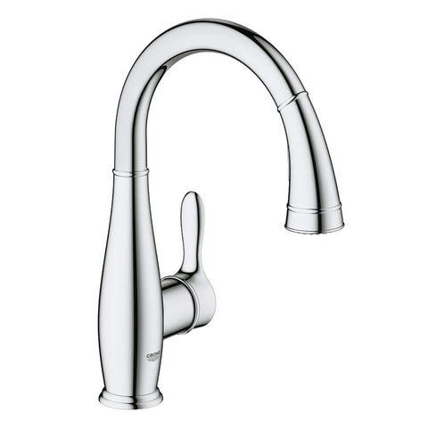 Single-Handle Pull Down Dual Spray Prep Faucet 1.75 GPM - GROHE StarLight Chrome