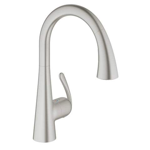 Touchless FootControl Single-Handle Pull Down Kitchen Faucet Dual Spray 1.75 GPM - SuperSteel InfinityFinish