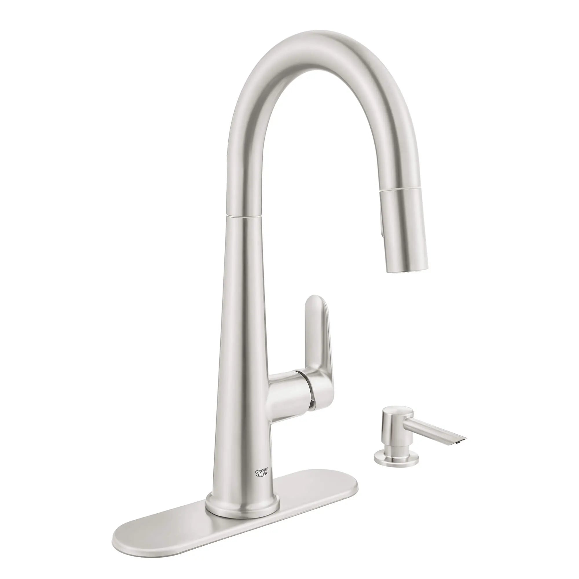 Veletto Single-handle Pull-down Kitchen Faucet // SUPERSTEEL INFINITYFINISH // 14943_30366dc0-veletto-single-handle-pull-down-kitchen-faucet-supersteel-infinityfinish_0_CDNwebp.webp