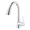 [30368002] GROHE Zedra Single-Handle Pull Down Triple Spray Bar Faucet 1.75 GPM (6.6 L/min) - GROHE StarLight Chrome