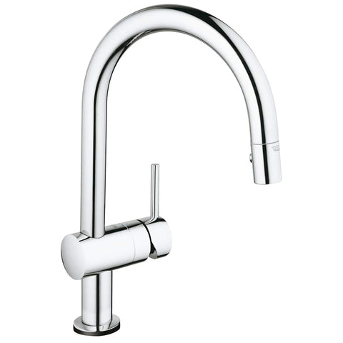 Single-Handle Pull Down Kitchen Faucet Dual Spray 6.6 L/min (1.75 gpm) with Touch Technology - GROHE StarLight Chrome