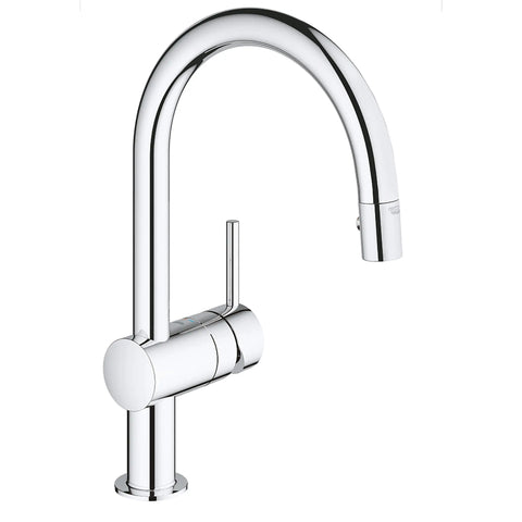Single-Handle Pull Down Kitchen Faucet Dual Spray 1.75 GPM - GROHE StarLight Chrome