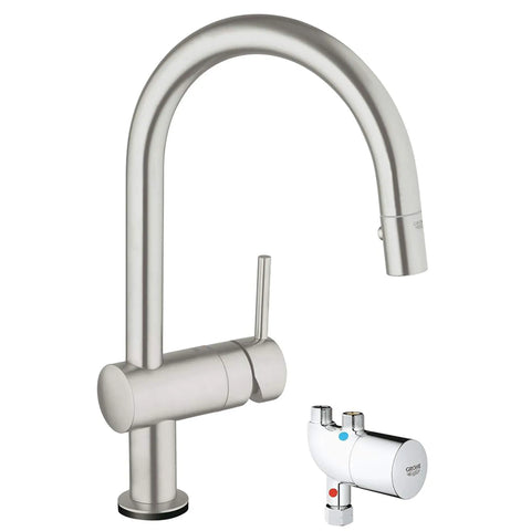 Single-Handle Pull Down Kitchen Faucet Dual Spray 1.75 GPM  with Touch Technology - SuperSteel InfinityFinish