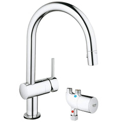 [31392000] Single-Handle Pull Down Kitchen Faucet Dual Spray 1.75 GPM  with Touch Technology - GROHE StarLight Chrome