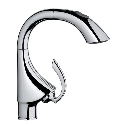 Single-Handle Pull Down Kitchen Faucet Dual Spray 1.75 GPM - GROHE StarLight Chrome