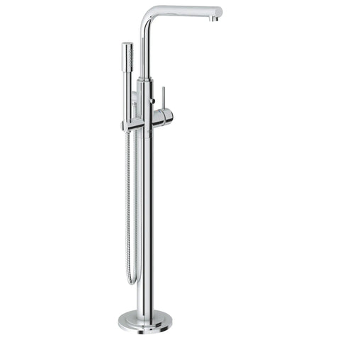 Floor-Mounted Tub Filler With Hand Shower - GROHE StarLight Chrome