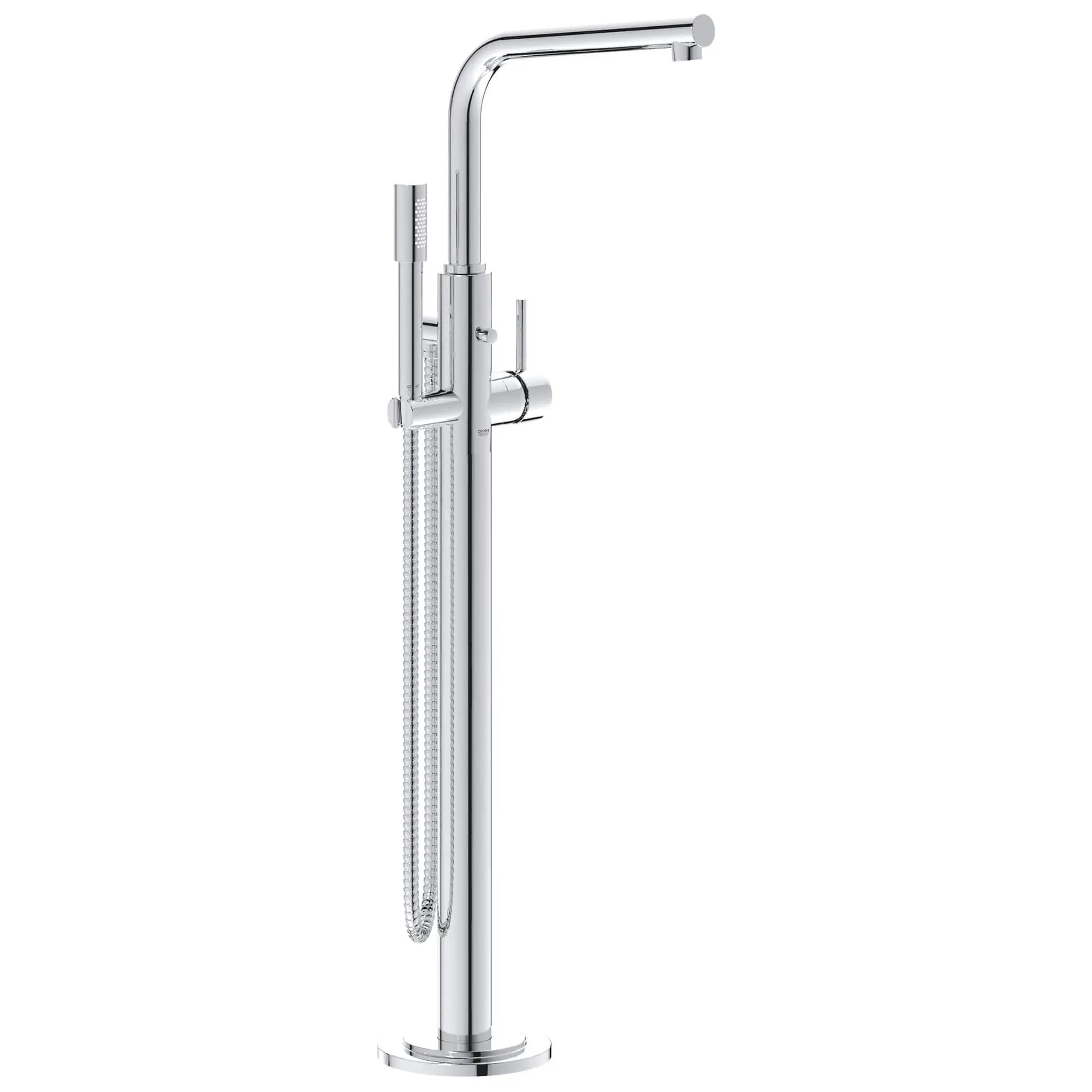 Floor-Mounted Tub Filler With Hand Shower // GROHE STARLIGHT CHROME // 15076_32135002-atrio-floor-standing-tub-filler-starlight-chrome_0_CDNwebp.webp