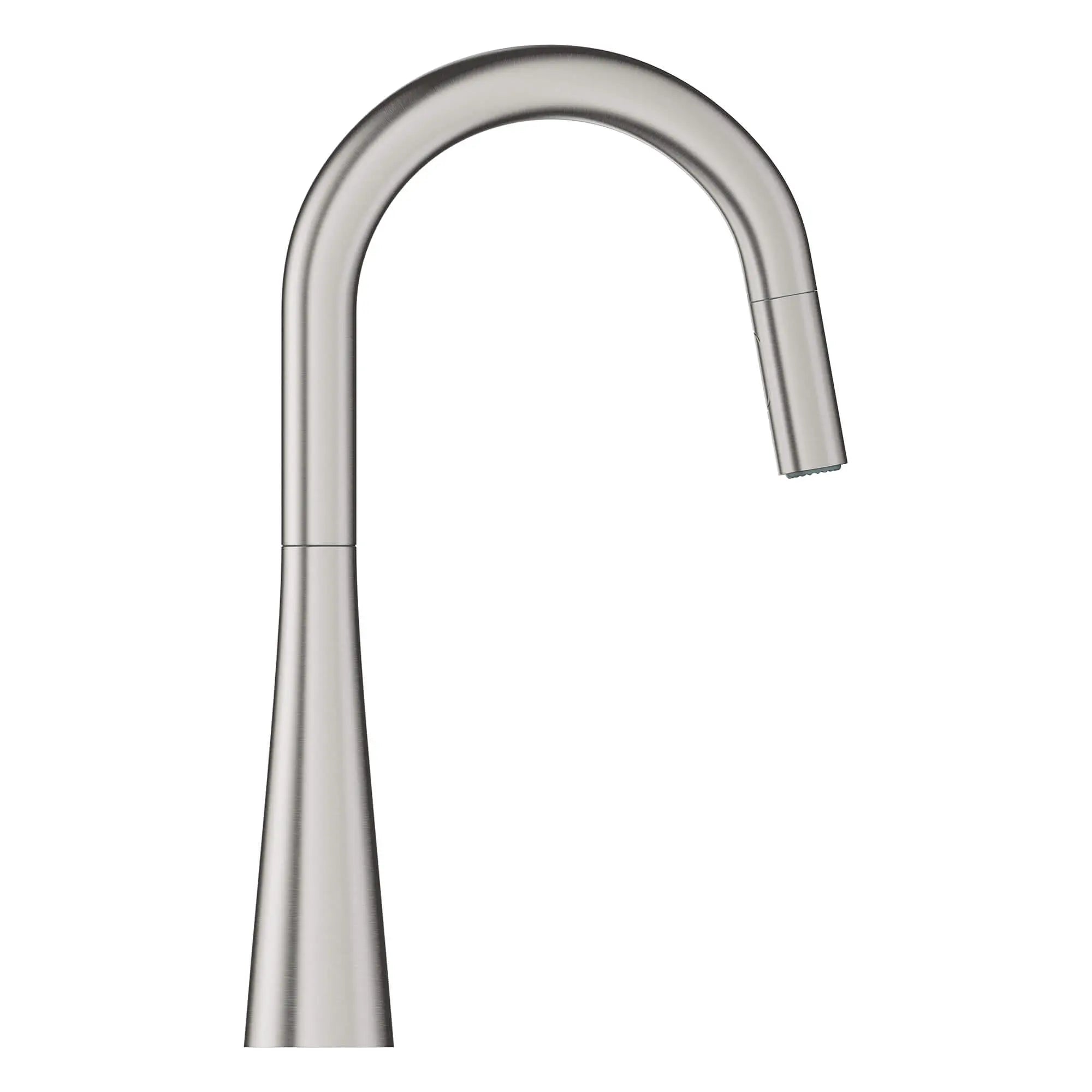 GROHE Zedra Single-Handle Pull Down Kitchen Faucet Dual Spray 1.75 GPM (6.6 L/min) // SUPERSTEEL INFINITYFINISH // 15122_32226dc3-ladylux-single-handle-kitchen-faucet-supersteel-infinityfinish-3_0_CDNwebp.webp