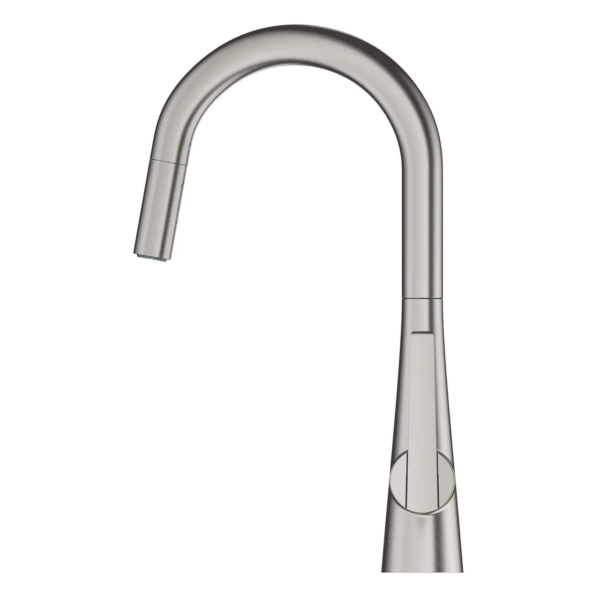 GROHE Zedra Single-Handle Pull Down Kitchen Faucet Dual Spray 1.75 GPM (6.6 L/min) // SUPERSTEEL INFINITYFINISH // 15123_32226dc3-ladylux-single-handle-kitchen-faucet-supersteel-infinityfinish-4_0_CDNwebp.webp