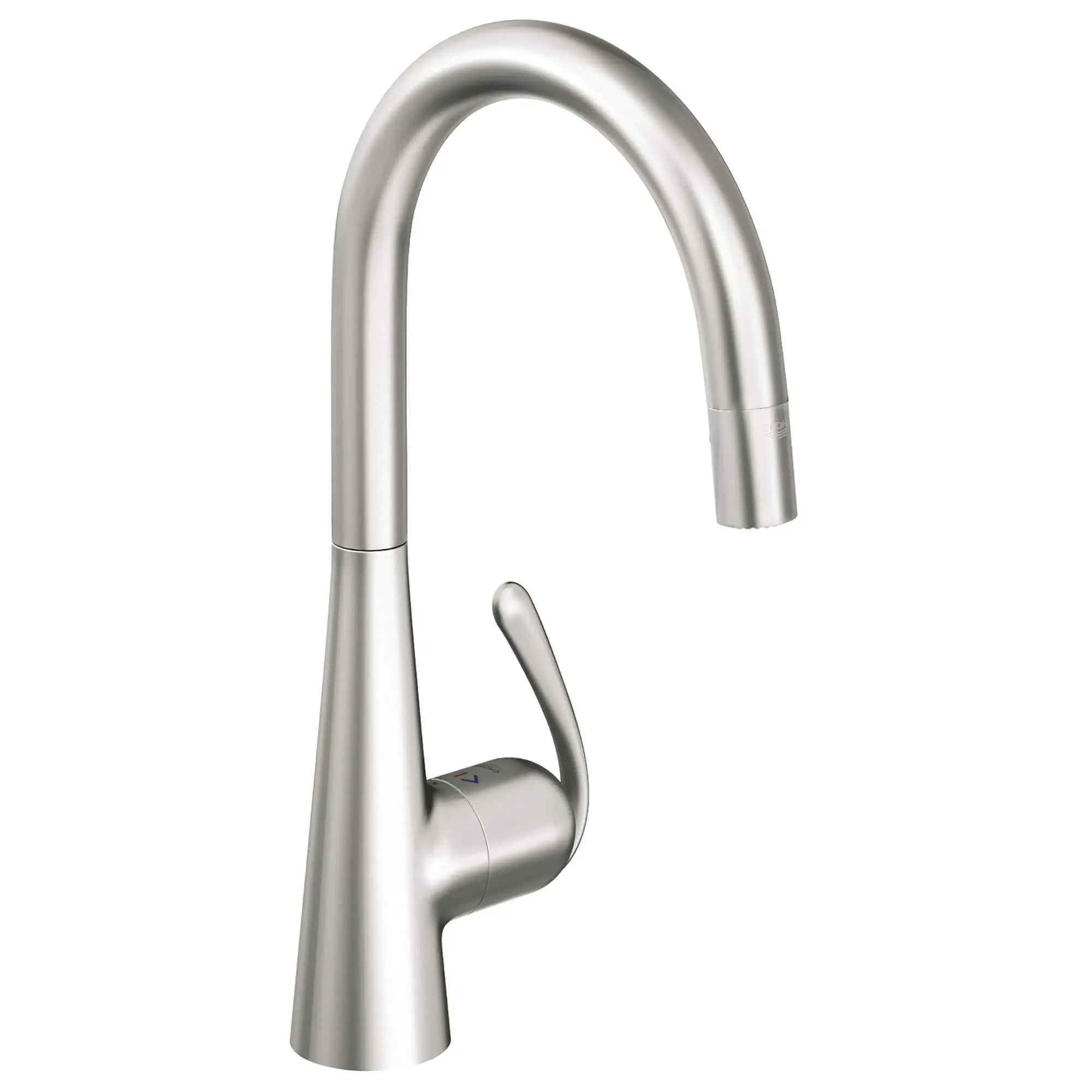 Single-Handle Pull Down Kitchen Faucet Dual Spray 6.6 L/min (1.75 gpm) // STAINLESS STEEL // 15126_32226sd0-ladylux3-pro-single-handle-kitchen-faucet-grohe-realsteel_0_CDNwebp.webp