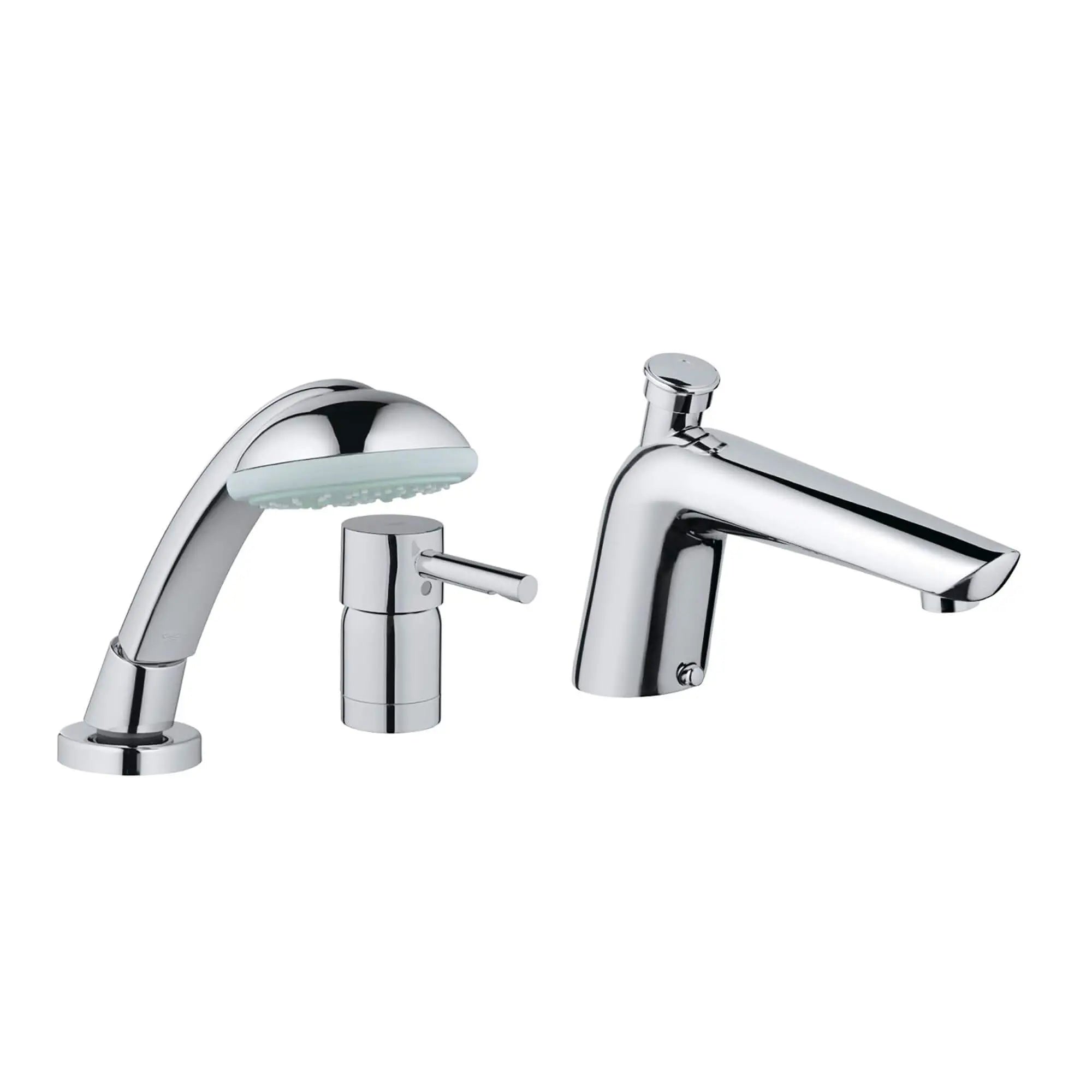 Ohm 3-H Bath Combination // GROHE STARLIGHT CHROME // 15130_32232000-Essence-Three-Hole_Roman_Bathtub_Faucet_0_CDNwebp.webp