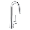 [32283003] GROHE Zedra Single-Handle Pull Down Dual Spray Prep Faucet 1.75 GPM (6.6 L/min) - GROHE StarLight Chrome