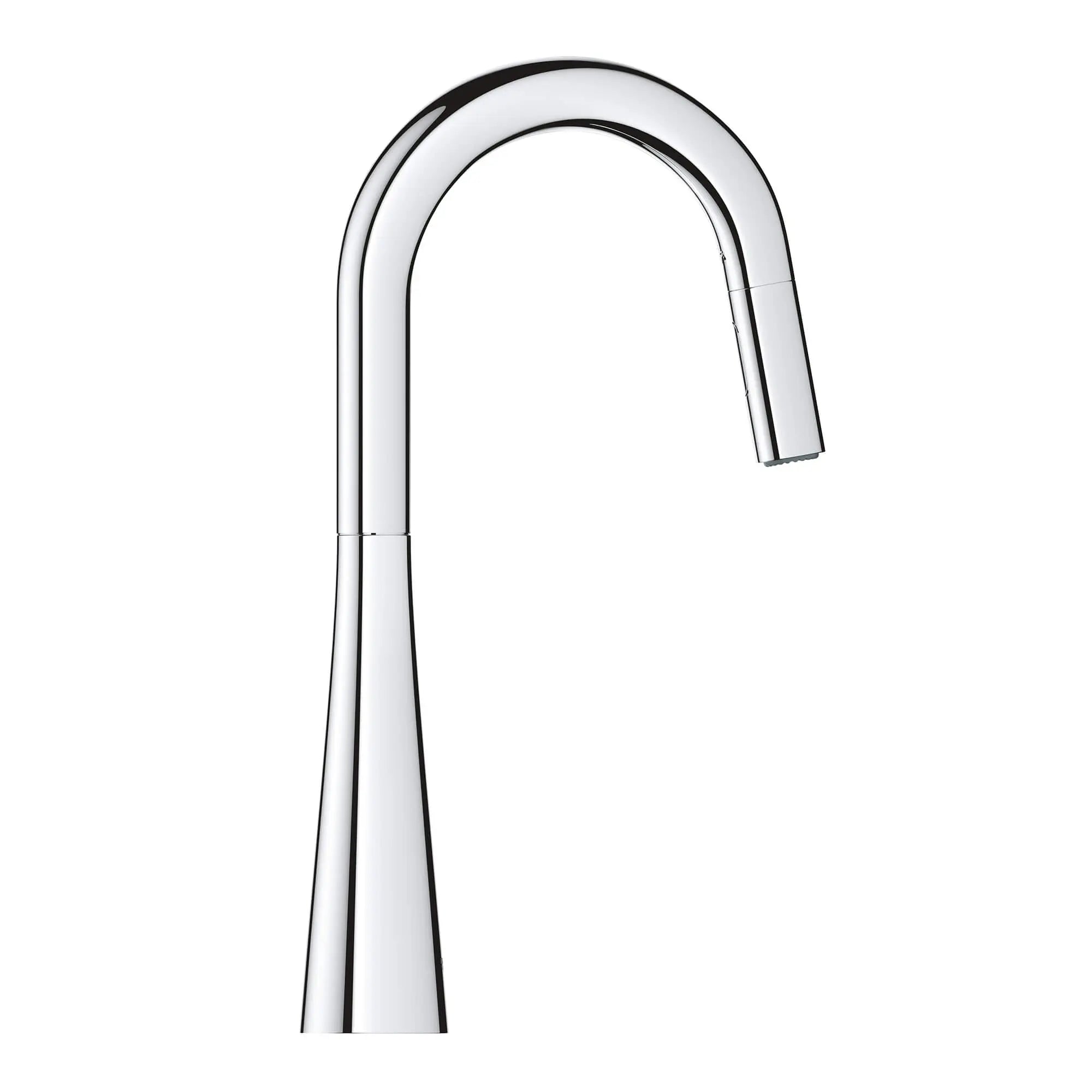 GROHE Zedra Single-Handle Pull Down Dual Spray Prep Faucet 1.75 GPM (6.6 L/min) // GROHE STARLIGHT CHROME // 15136_32283003-ladylux-single-handle-kitchen-faucet-starlight-chrome-5_0_CDNwebp.webp