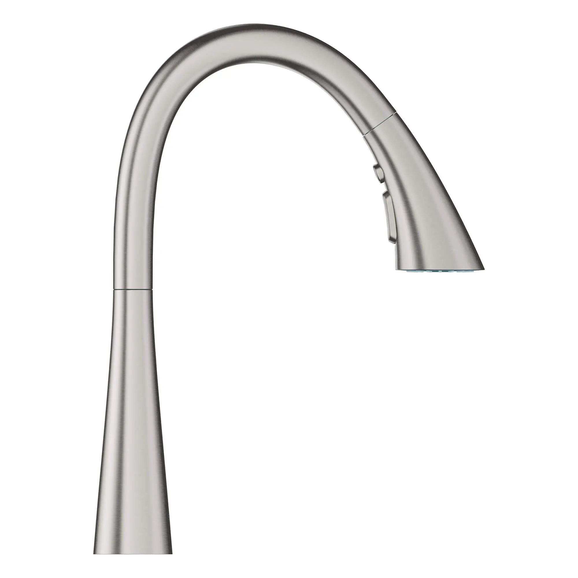 GROHE Zedra Single-Handle Pull Down Kitchen Faucet Triple Spray 1.75 GPM (6.6 L/min) // SUPERSTEEL INFINITYFINISH // 15159_32298dc3-ladylux3-single-handle-kitchen-faucet-supersteel-infinityfinish-4_0_CDNwebp.webp