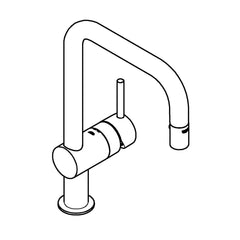 [3231900E] Single-Handle Pull Down Kitchen Faucet Dual Spray 1.5 GPM - GROHE StarLight Chrome