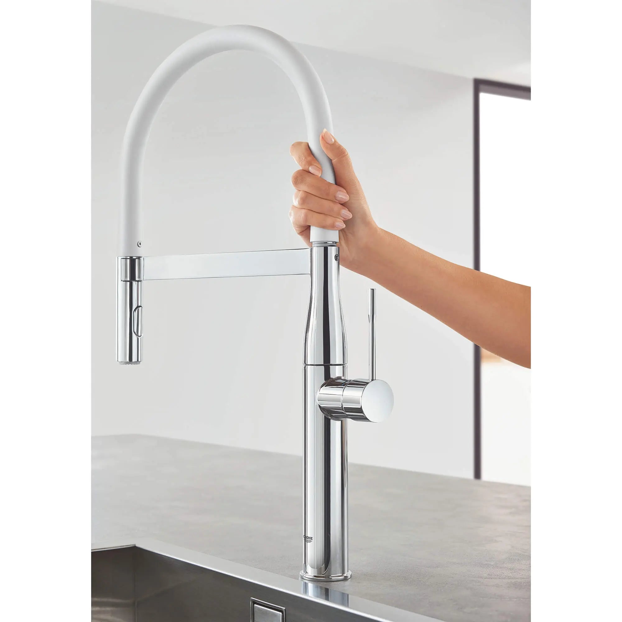 Kitchen Hose Spout // MATTE SHEER MARBLE // 1519_30321mw0-grohflexx-kitchen-hose-spout-enviro-1_0_CDNwebp.webp