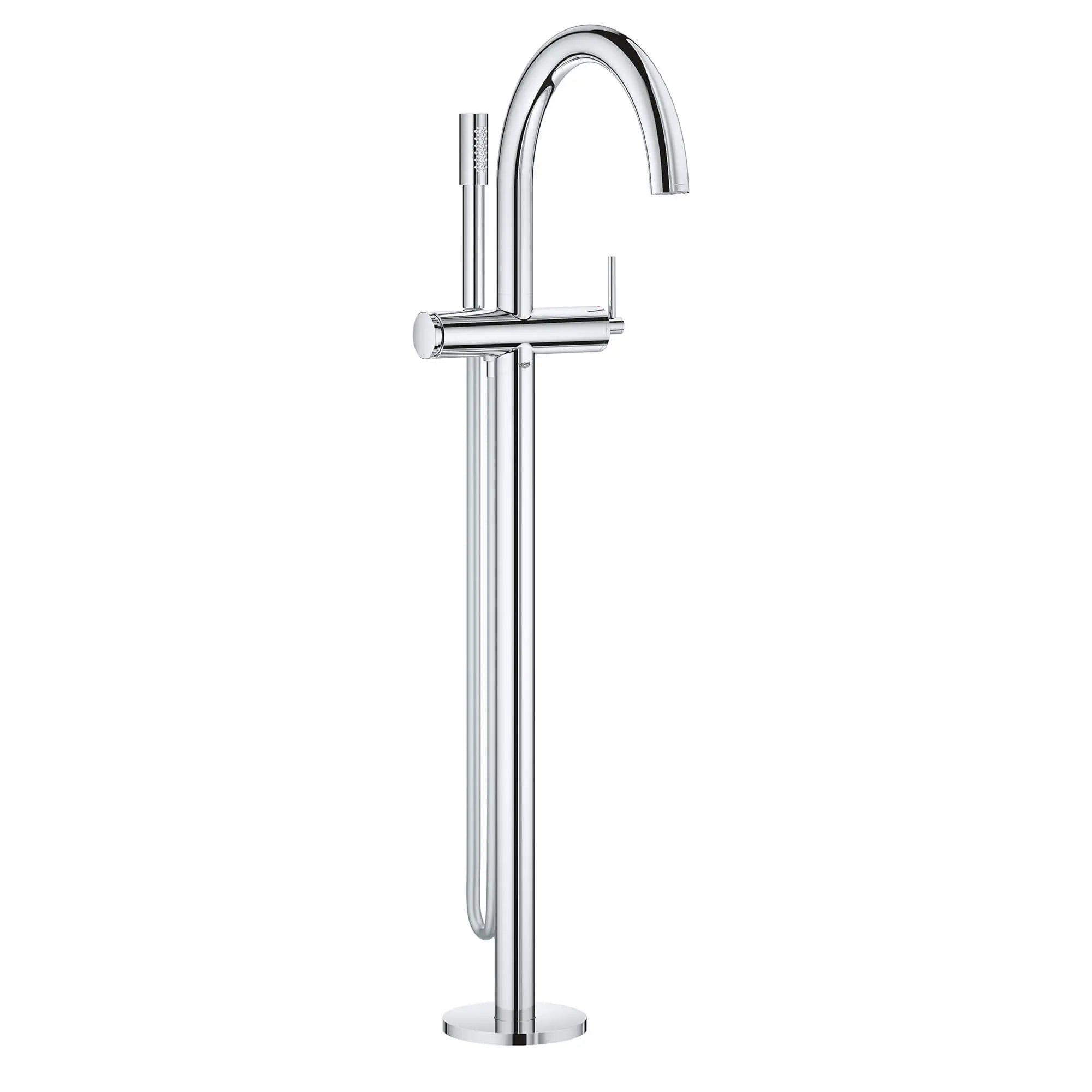 Single-Handle Freestanding Tub Faucet with 1.75 GPM Hand Shower // GROHE STARLIGHT CHROME // 15207_32653003-atrio-single-lever-bathtub-faucet-floor-mounted-starlight-chrome_0_CDNwebp.webp