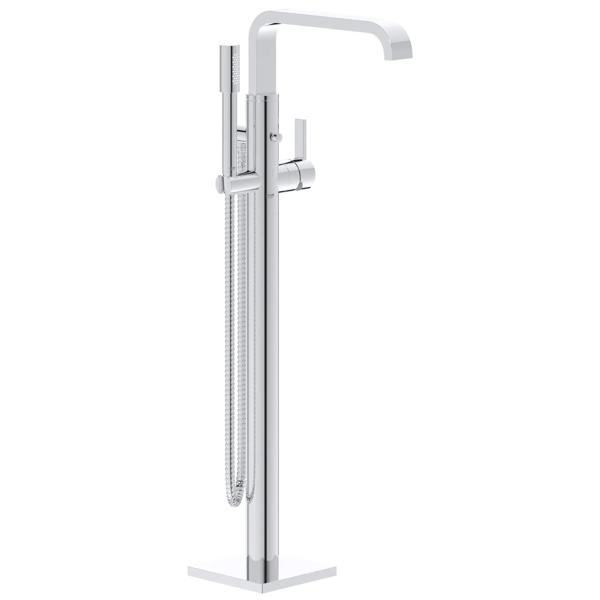 Floor-Mounted Tub Filler With Hand Shower // GROHE STARLIGHT CHROME // 15219_32754001-allure-floor-standing-tub-filler-starlight-chrome_0_CDNwebp.webp