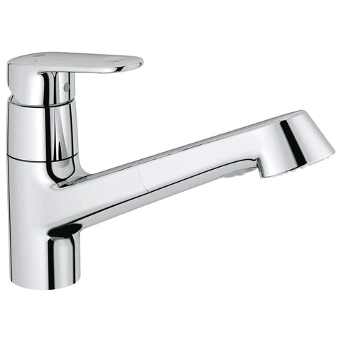 Single-Handle Pull-Out Kitchen Faucet Dual Spray 1.75 GPM - GROHE StarLight Chrome