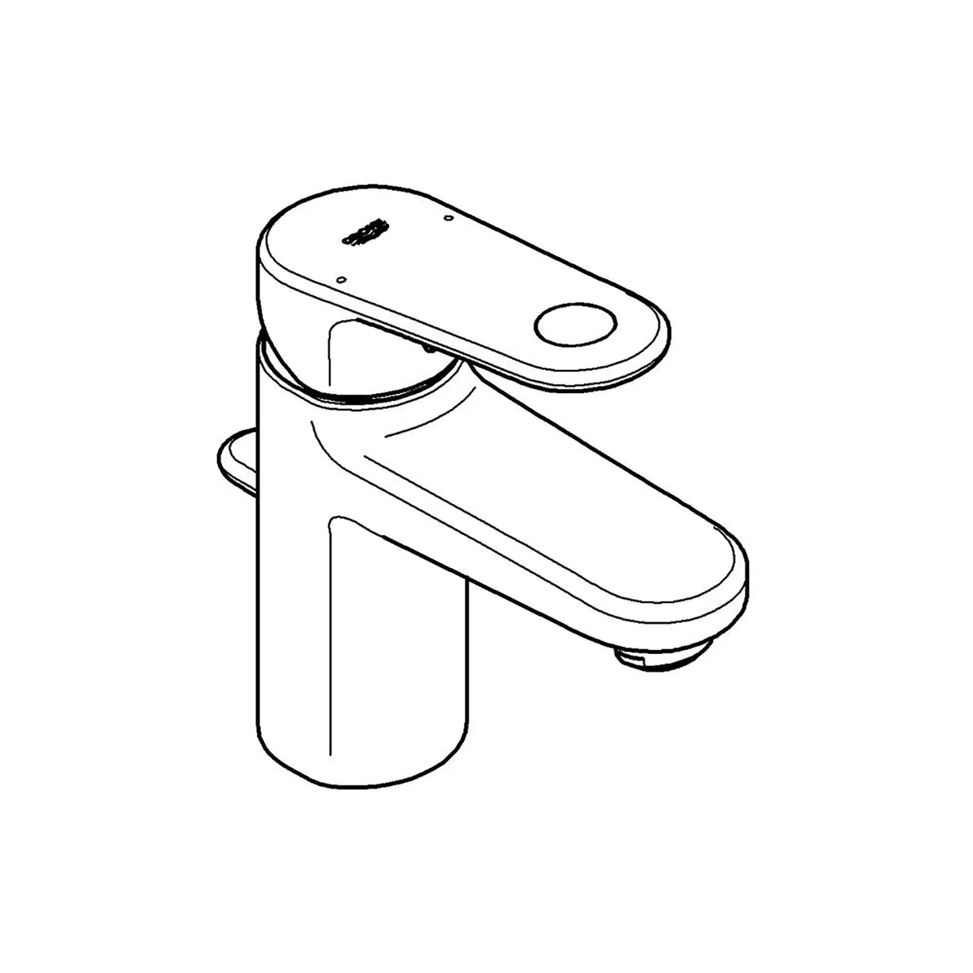 Single Hole Single-Handle S-Size Bathroom Faucet 1.2 GPM // GROHE STARLIGHT CHROME // 15257_3317000A-Europlus-Single-Handle_Bathroom_Faucet_S-Size_0_CDNwebp.webp