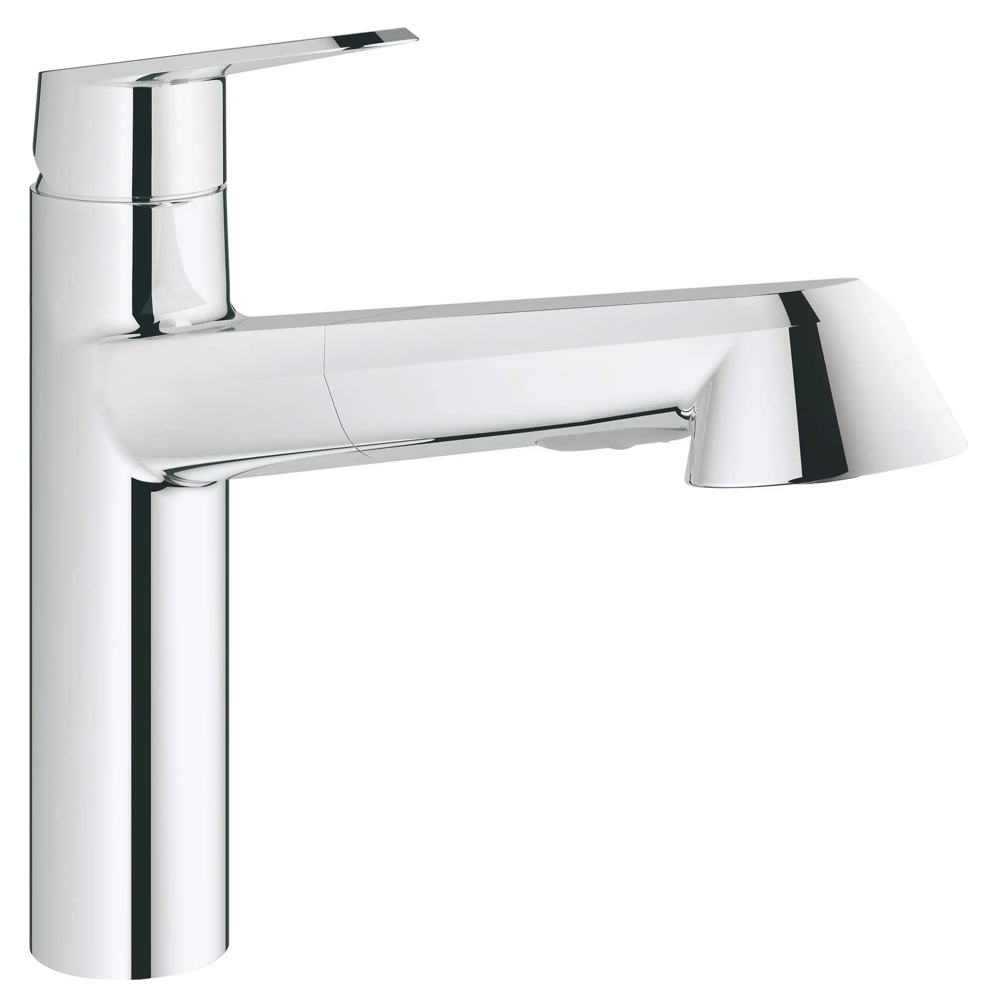 Single-Handle Pull-Out Kitchen Faucet Dual Spray 1.75 GPM // GROHE STARLIGHT CHROME // 15274_33330002-eurodisc-cosmopolitan-single-handle-kitchen-faucet-starlight-chrome_0_CDNwebp.webp