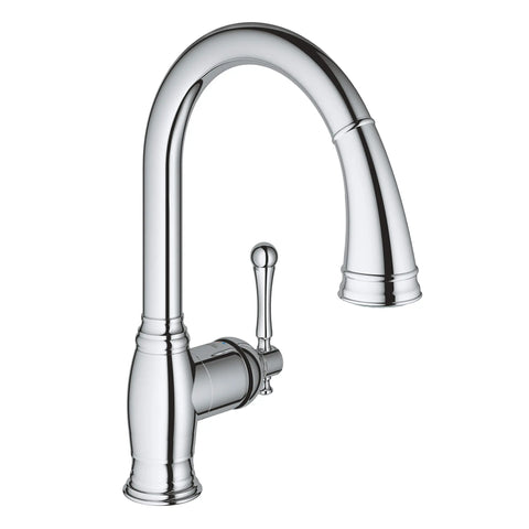 Bridgeford Single-Handle Pull-Down Kitchen Faucet Dual Spray 1.75 GPM - GROHE StarLight Chrome