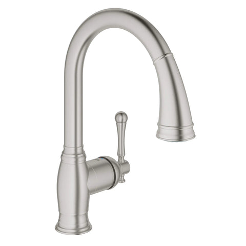 Bridgeford Single-Handle Pull-Down Kitchen Faucet Dual Spray 1.75 GPM - SuperSteel InfinityFinish
